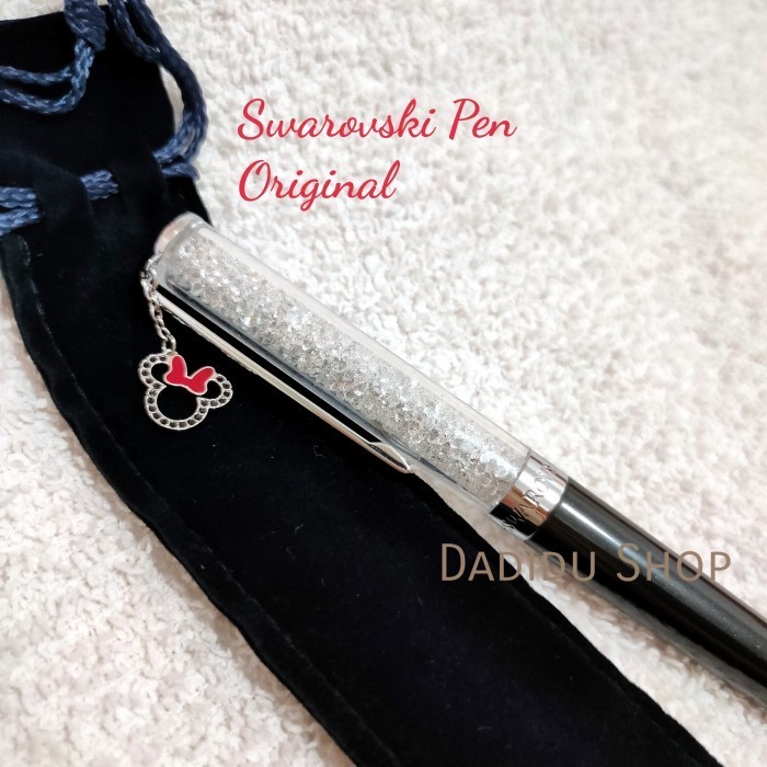 

Ready Swarovski Pen Crystal Disney Pen Minnie Gray Pulpen Original