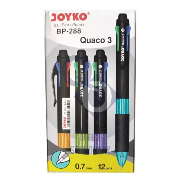 

Ready Pulpen Joyko JOYKO QUACO 3 BP-288 - 4 Warna 1 lusin