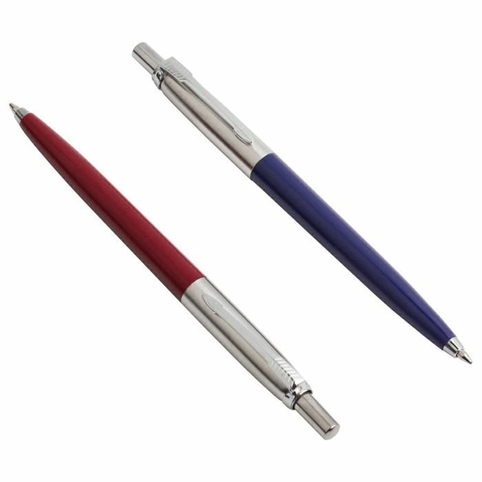 

Ready Ballpoint Pen Metal Materiall Press Silver Red mirip parker jotter