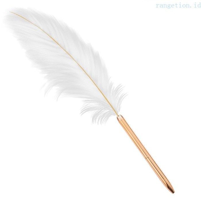 

Ready Ran Exquisite Feather Ink Pen Bolpoin Metal Pen Signature Pen Untuk