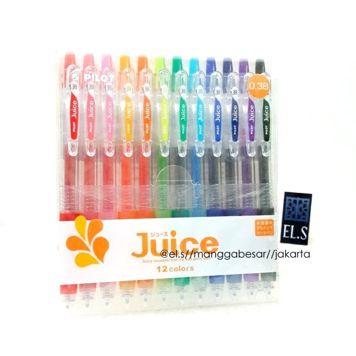 

Ready Pilot Juice Gel Pen 0.38 Basic Set 12 Warna