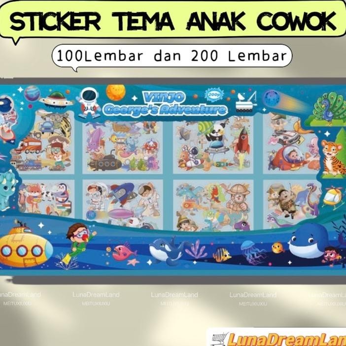 

Stiker 100 Lembar Tema Cowok Laki-Laki GeorgeS Adventure Stier / Stiker Anak Laki-Laki Anti Air