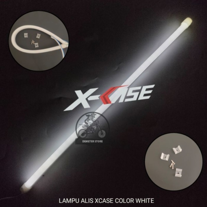 Lampu Alis Fleksibel 30 Cm X-Case Variasi Headlamp Motor Mobil Elastis