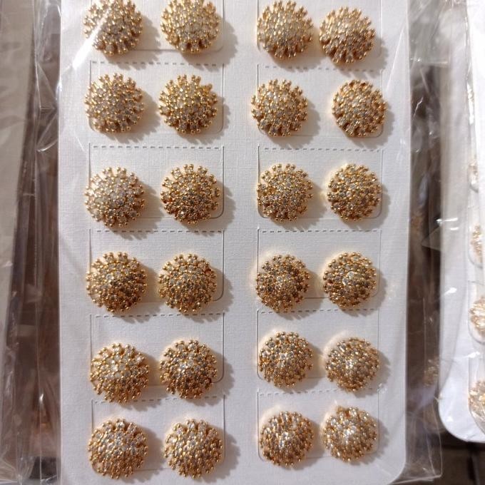 PU2877 PAKET USAHA GROSIR MURAH 1 LUSIN ANTING PREMIUM REPLIKA BERLIAN