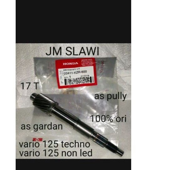 23411-KZR-600 as pully atau as gardan vario 125 2012-2023 ori honda ahm asli honda