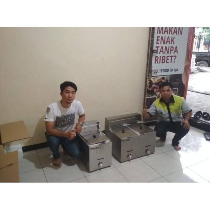[Ready Stock] Deep Fryer Elektrik Thermostat 1 Tank - Deep Fryer Elektrik E81