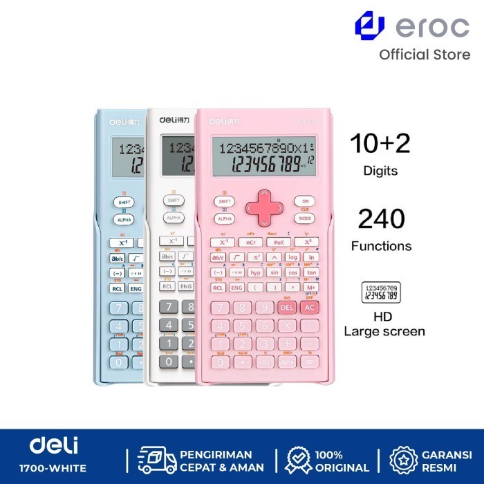 

Ready Deli Calculator Scientific Kalkulator 24 Fungsi Kalkulasi 3 Warna