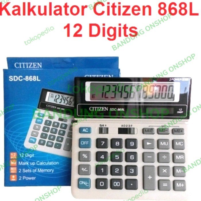 

Ready CITIZEN SDC-868L SDC868L SDC-868 868 2 PWR CALCULATOR 12 DIGIT CITIZEN