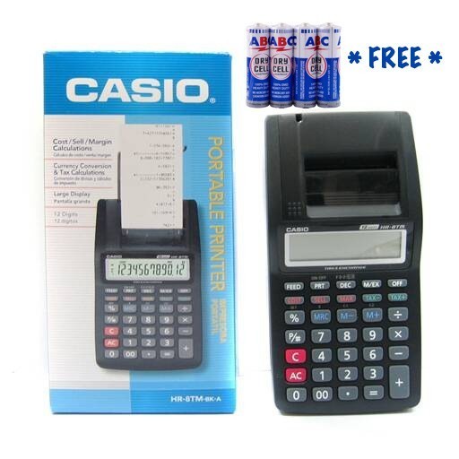

Ready Portable Cash Register Printing Casio HR 8TM Calculator + ABC Biru