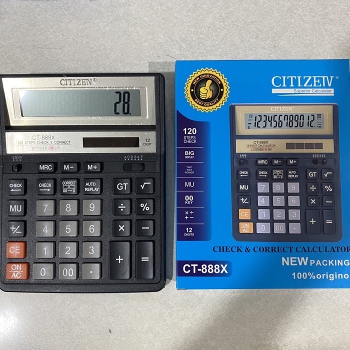 

Ready Kalkulator Check Besar CITIZEN ESA Dual Power / Dua 2 Power u/ Dagang