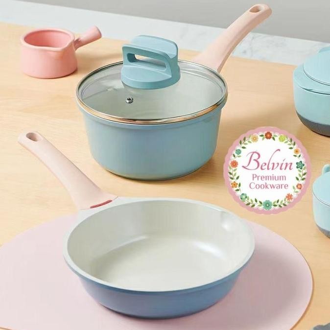 [Ready] Belvin Cookware Panci Set Cook Ware Mpasi Frypan 18Cm Sauce Pan 20Cm