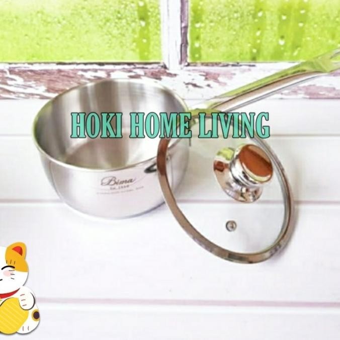 [Baru] B2002118 Bima Origin Premiere Sauce Pan Induksi Tutup Kaca18Cm 2,8L