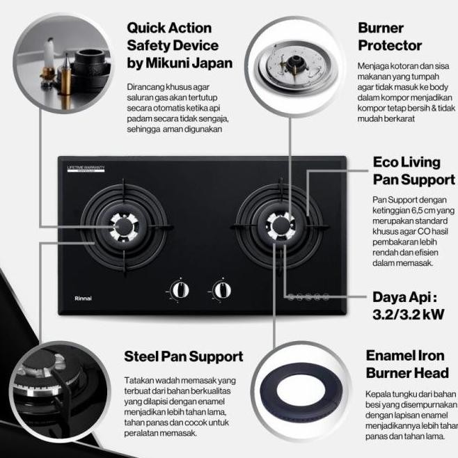 [Baru] Kompor Rinnai Rb 772 Ro G / Kompor Gas Tanam Rinnai Rb 772 Rog