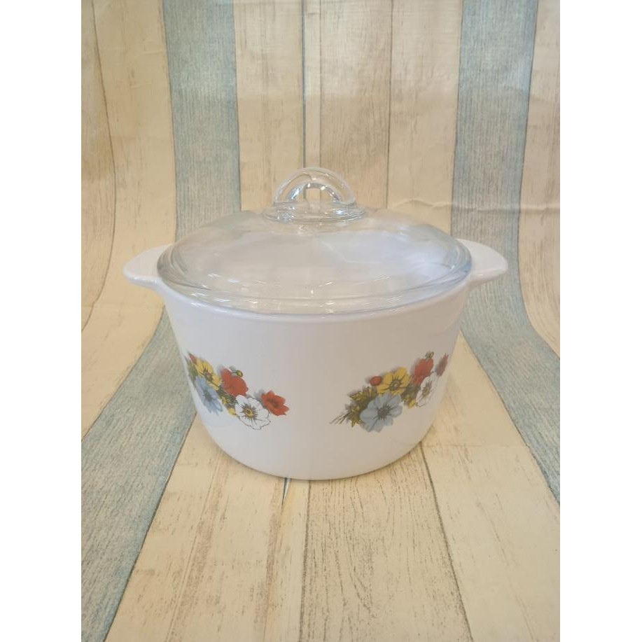 [Ready Stock] Luminarc Vitro Blooming 3L Panci Putih Vitroline Anemone