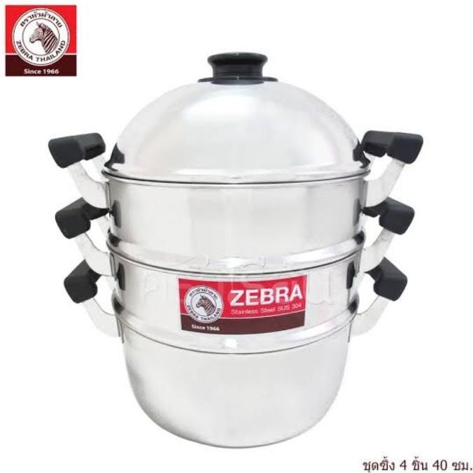 [Ready] Zebra Steamer Set 40 Cm / Panci Kukus Stainless Zebra 164440