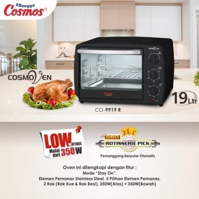 [Ready Stock] Cosmos Oven Listrik Co 9919 - 19 Liter - Low Watt