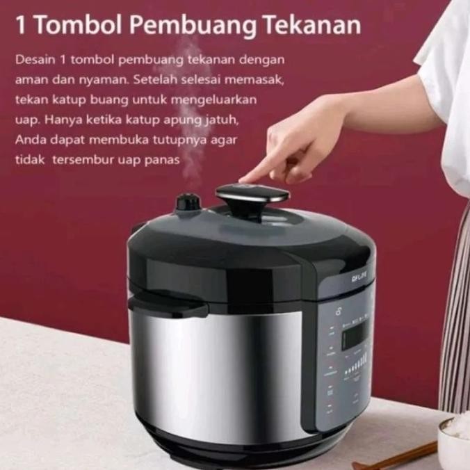 [Promo] Flife Multifunction Pressure Rice Cooker Pc05Lb - Rice Cooker Pc 05 Lb