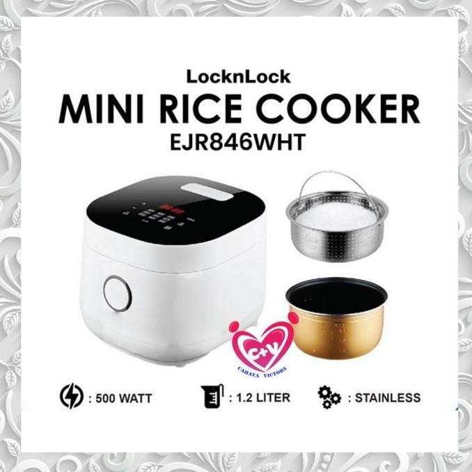 [Ready Stock] Locknlock Ejr846Wht Rice Cooker Low Sugar 3 Liter Control Digital