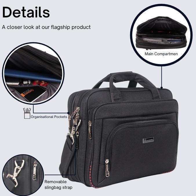 Tas Laptop Kerja Pria - Briefcase Tas Selempang POLO HUMMER