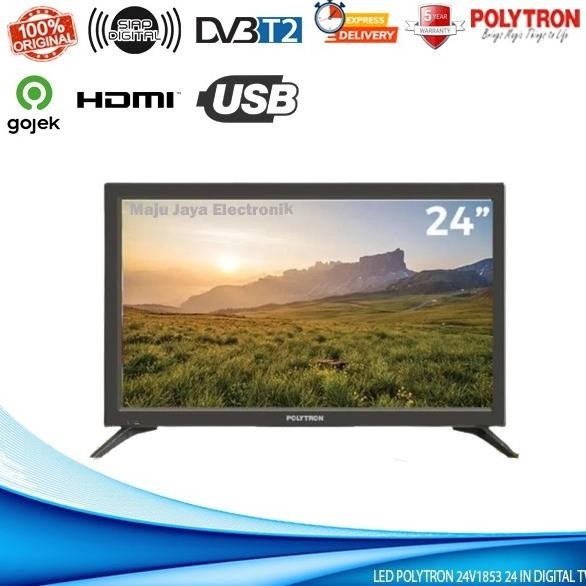 [Promo] Led Tv Polytron 24V1853 24 Inch Usb Movie Hdmi Dvbt2 Digital Tv