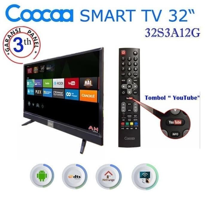 [New] Led Tv Coocaa 32 S3A12G Smart Tv Wifi Digital Tv Dvb-T2 Usb Movie New