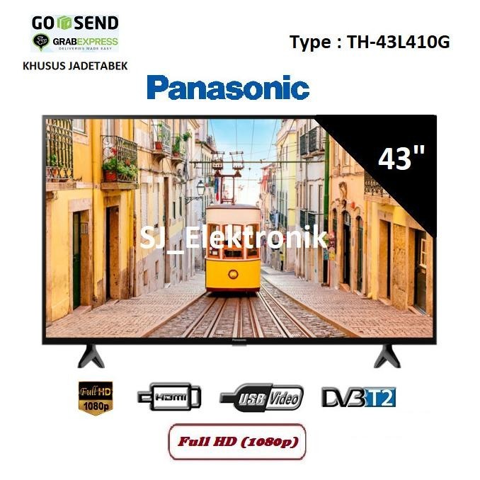[Baru] Led Tv Panasonic 43 Inch Th-43L410G / 43L410G Fullhd Dvb-T2 Hdmi Usb