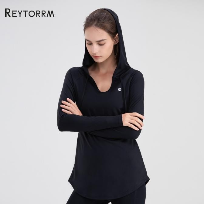 Premium Hoodie Olahraga Wanita Lengan Panjang yoga &Sport kemeja polo Original Reytorrm