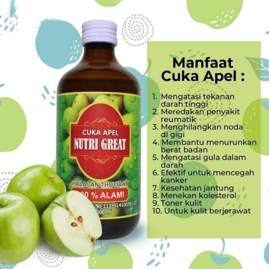 

Cuka Apel Nutri Great 300ml with Mother K02