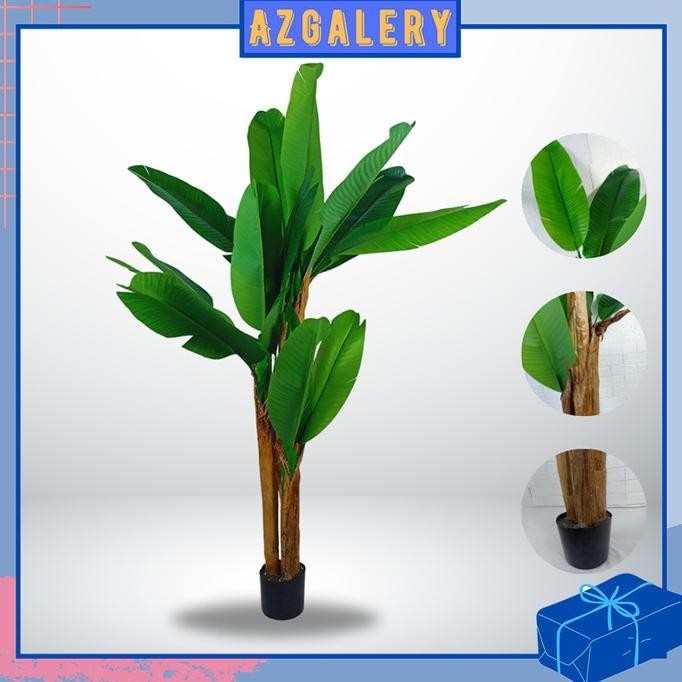 Az Pohon Pisang Besar Tanaman Hias Plastik Artificial Dekorasi Sudut