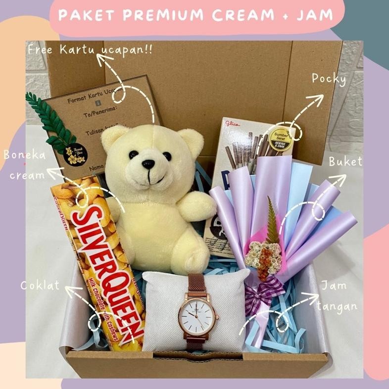 Flashsale Aralia-Kado Ulang Tahun Cewek Kado Paket Premium Jam Kado Jam Hampers Anniversary Kado Wis