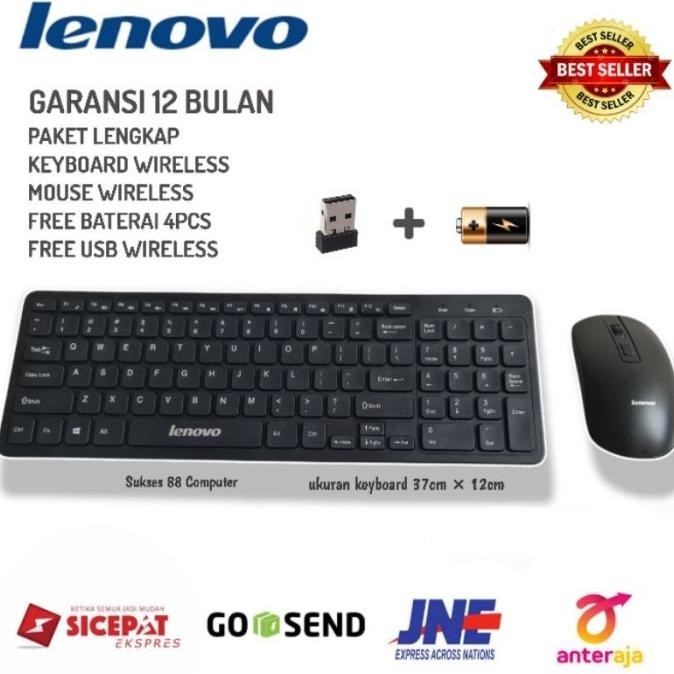 Paket Keyboard Lenovo Wireless+Mouse Lenovo Wireless Combo Set Gkm520