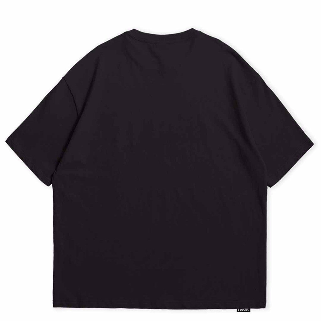 Troy Company Oversize Tshirt Black Basic College - Kaos Oversize Hitam Lengan Pendek OVD 2539