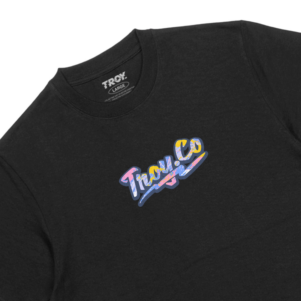 Troy Company Tshirt Kaos Hitam Basic Tee Splash MT 1498