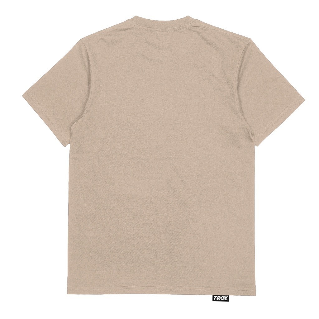 Troy Company Tshirt Latte Through Your Happiness - Kaos Lengan Pendek Kaos Coklat Latte MTD 2286