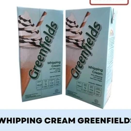 

Green Fields Whipping Cream Cair Dairy 1Ltr X 1, Fresh Khusus Ojol