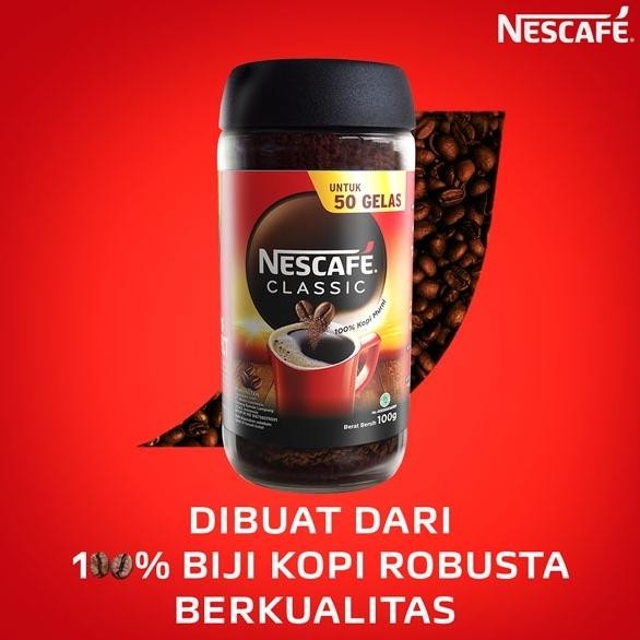 

AZQ-16 NESCAFE Classic Kopi Instan Kopi Hitam 100g Jar Original