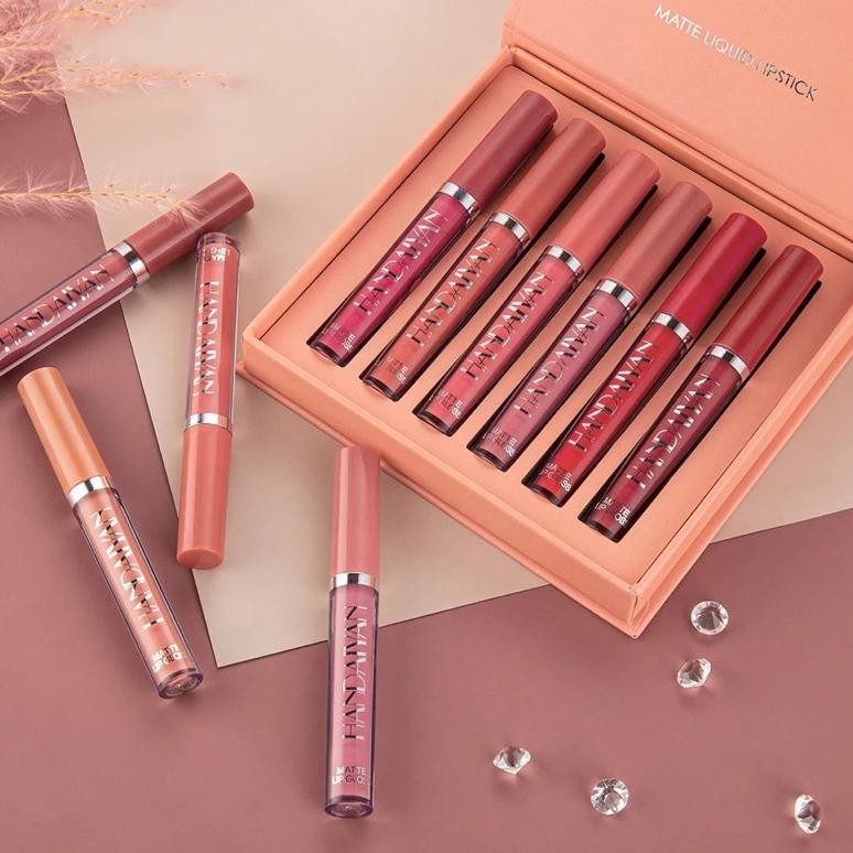 Lipstik Handaiyan isi 6 - Set Matte Liquid Lipstick Waterproof
