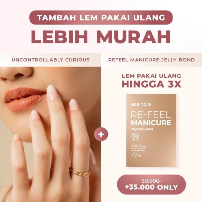 BISA COD - EZE NAILS - UNCONTROLLABLY CURIOUS SPOT ON MANICURE (KUKU PALSU TEMPEL)
