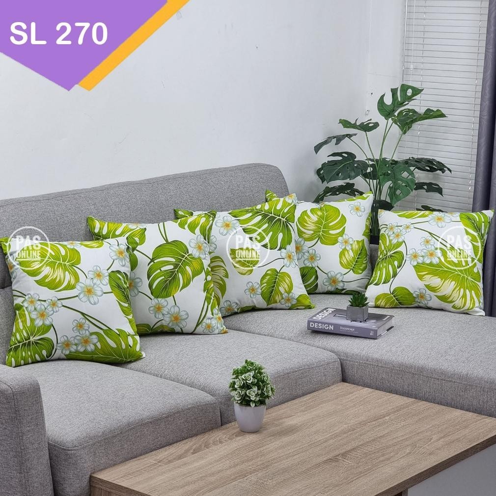 (PROMO) SET SARUNG BANTAL SOFA 45x45 ( 5 PCS SARUNG )