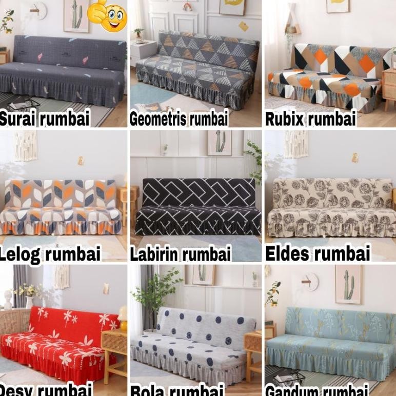 (PROMO) Cover sofa bed INFORMA,GOTHAM,IVARO elastis Sarung RUMBAI penutup sofa bed