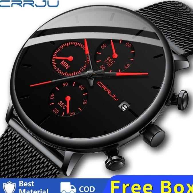 Crrju Jam Tangan Pria Anti Air Original Crononya Aktif Jam Mewah 2268