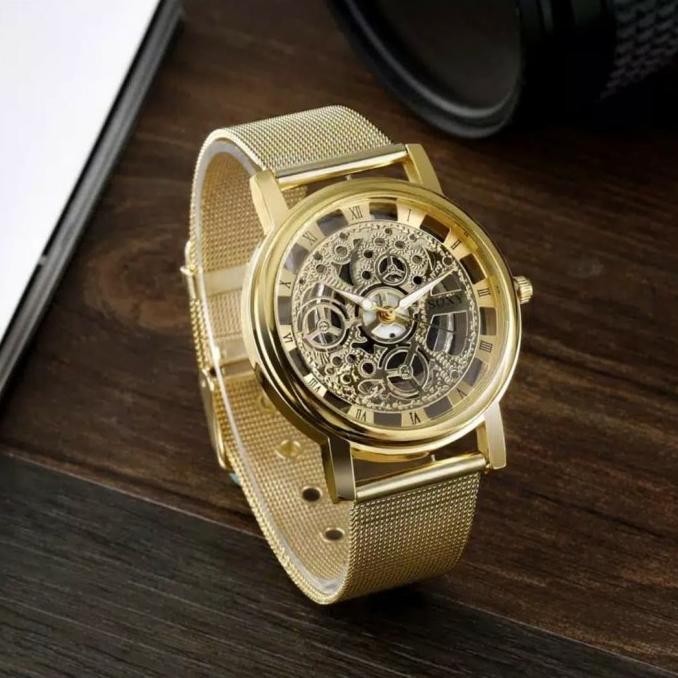 Jam Tangan Pria Soxy Fashion Skeleton Mewah