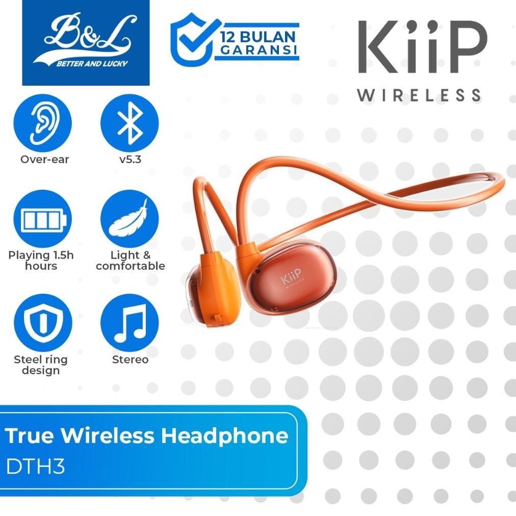 (NEW) KIIP WIRELESS DTH3 Over-ear True Wireless Headphones for Sport