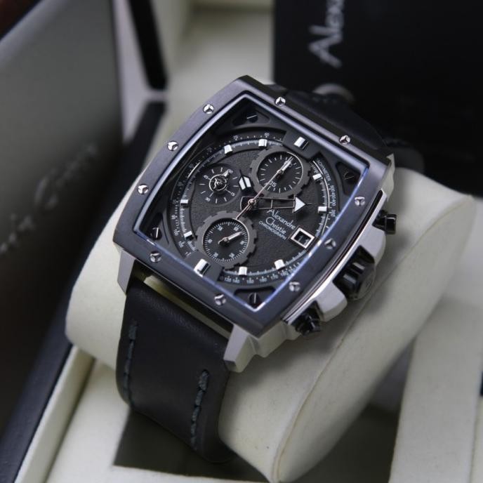 Jam Tangan Pria Alexandre Christie Ac 6376 / Ac6376 Leather Original