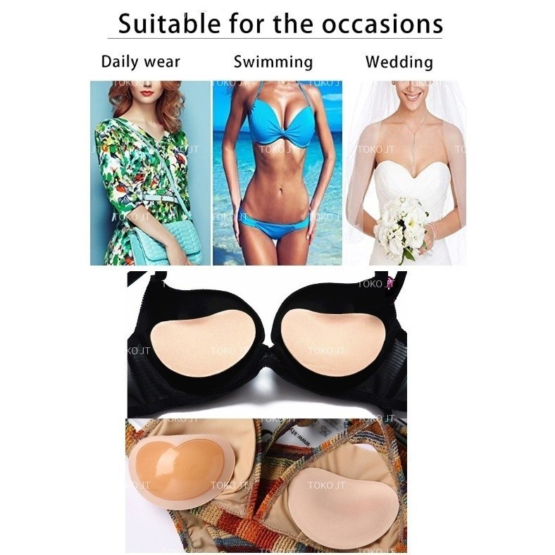 BARU!! SILICONE PUSH UP BRA PAD SPON CUP BUSA SILIKON BH BIKINI SWIMWEAR