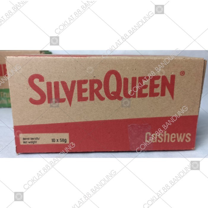 

Ready SILVERQUEEN 58GR 1 BOX 10 PCS, SILVER QUEEN 58 GRAM ISI 10 X 58G