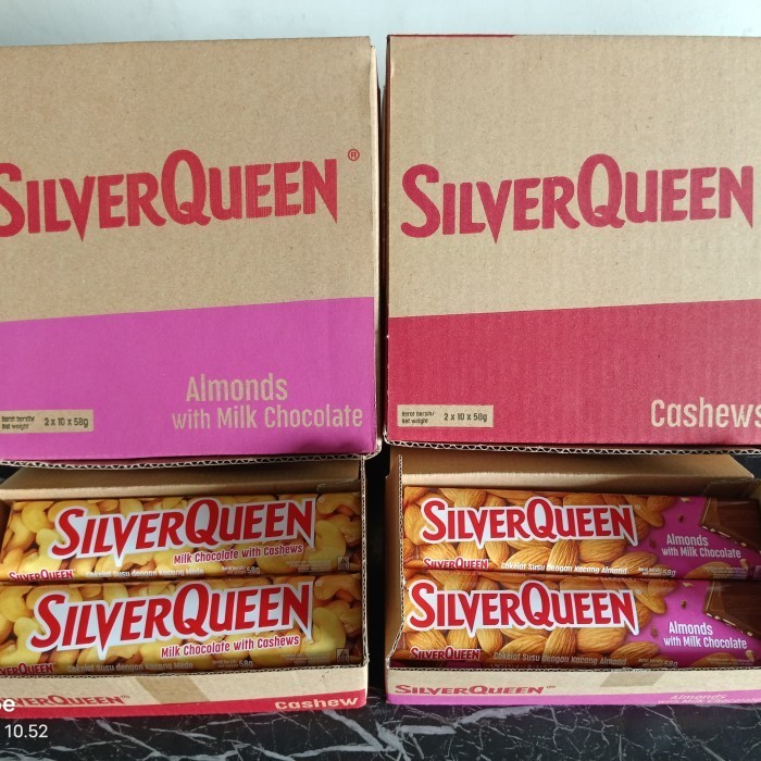 

Ready Silverqueen 58gr box isi 10 pcs
