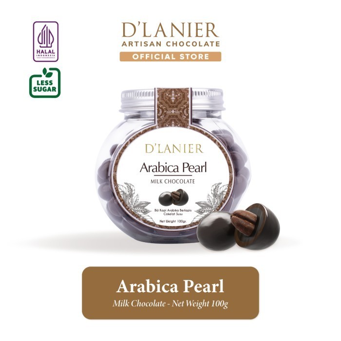 

Ready D'Lanier Chocolate Arabica Pearl with Milk Chocolate (100gr)
