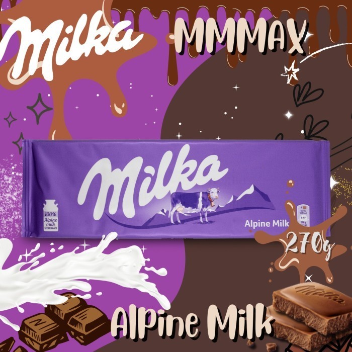 

Ready Milka MMMAX Alpine Milk Chocolate Cokelat Susu 1 Pcs