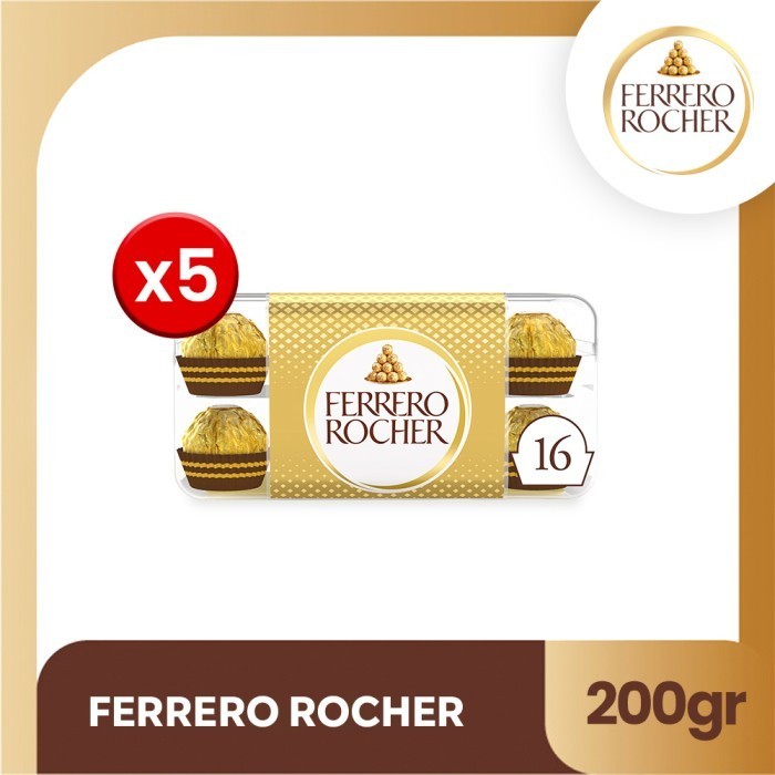 

Ready Ferrero Rocher Premium Chocolate Isi 16pcs - 5 PACK